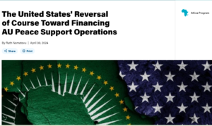 Read more about the article The United States’ Reversal Of course Toward Financing AU Peace Support Operations
